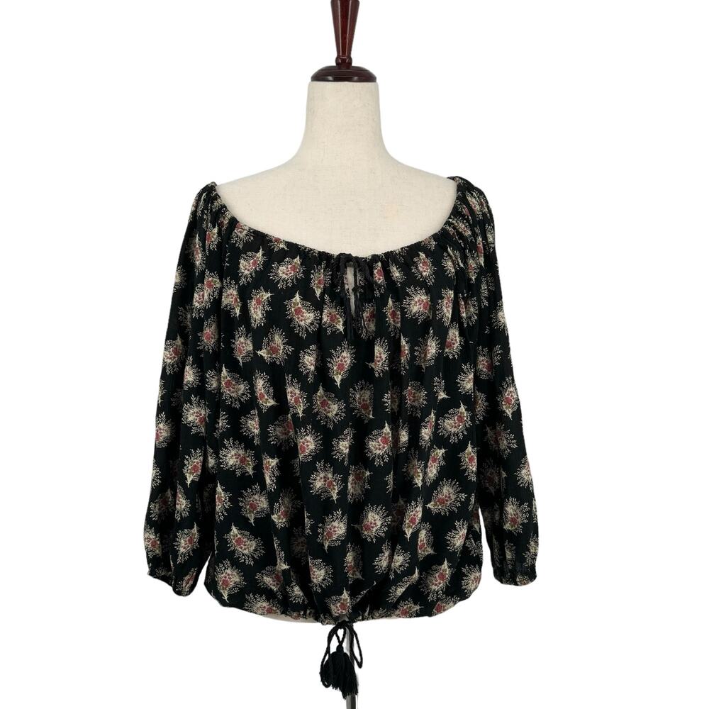 Ralph Lauren Denim Supply Romantic Boho Whimsigoth Cottagecore‎ Peasant Top M
